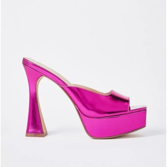 Cassia heeled mule by Just Fab size 8 - Picture 3 of 5